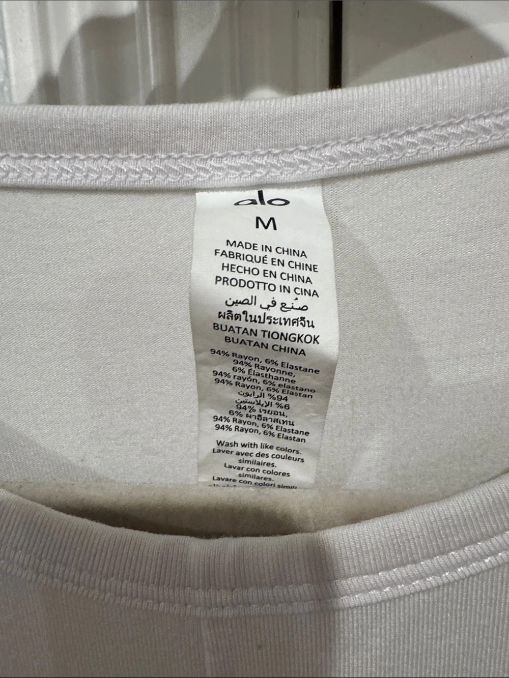 ALO Yoga White Sleeveless Tank Top